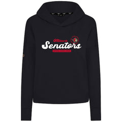 Ottawa Senators Levelwear Women's Sweet Monument Tri-Blend Cropped Pullover Hoodie