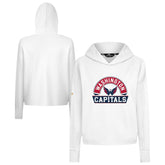 Washington Capitals Levelwear Women's Sweet Banner Arch Tri-Blend Cropped Pullover Hoodie