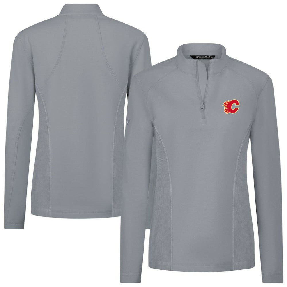 Calgary Flames Levelwear Women's Upright Quarter-Zip Pullover