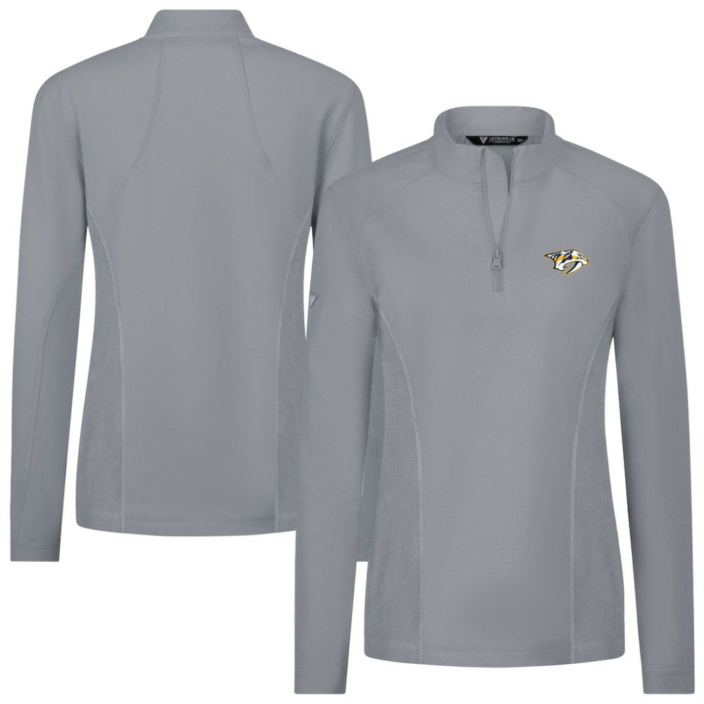 Nashville Predators Levelwear Women's Upright Quarter-Zip Pullover