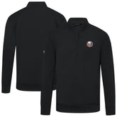 New York Islanders Levelwear Upright Tri-Blend Quarter-Zip Pullover