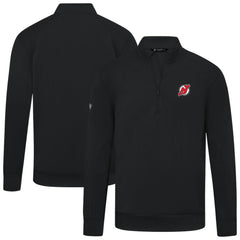 New Jersey Devils Levelwear Upright Tri-Blend Quarter-Zip Pullover