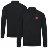 Montreal Canadiens Levelwear Upright Tri-Blend Quarter-Zip Pullover