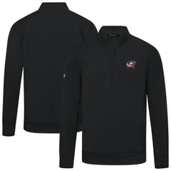 Columbus Blue Jackets Levelwear Upright Tri-Blend Quarter-Zip Pullover