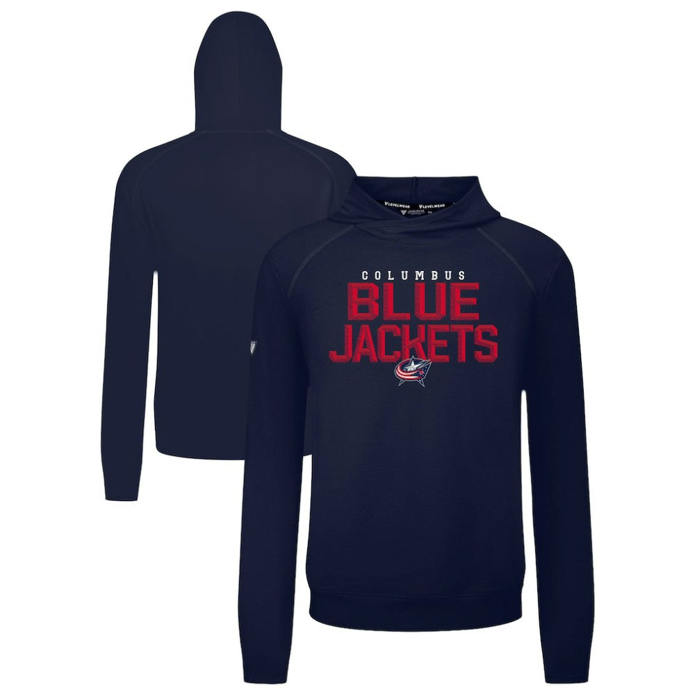 Columbus Blue Jackets Levelwear Mandate Carve Tri-Blend Pullover Hoodie