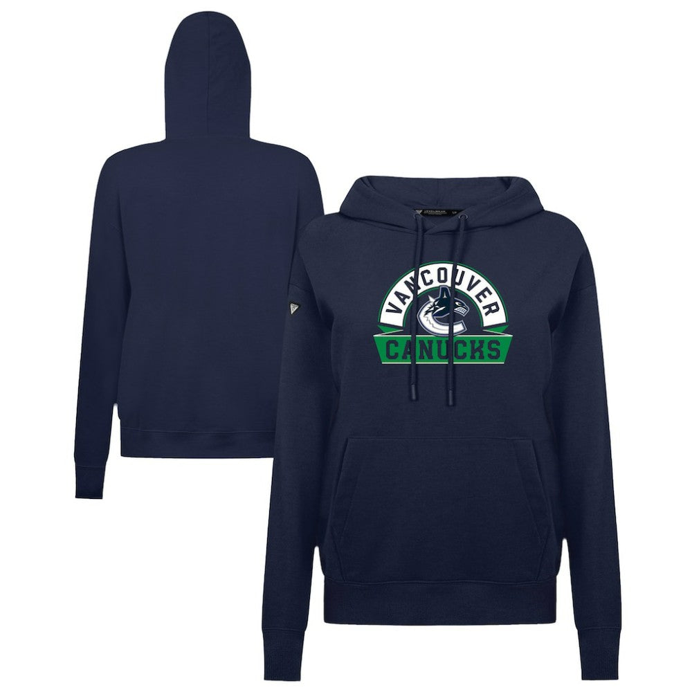 Vancouver Canucks Levelwear Women's Adorn Banner Arch Pullover Hoodie