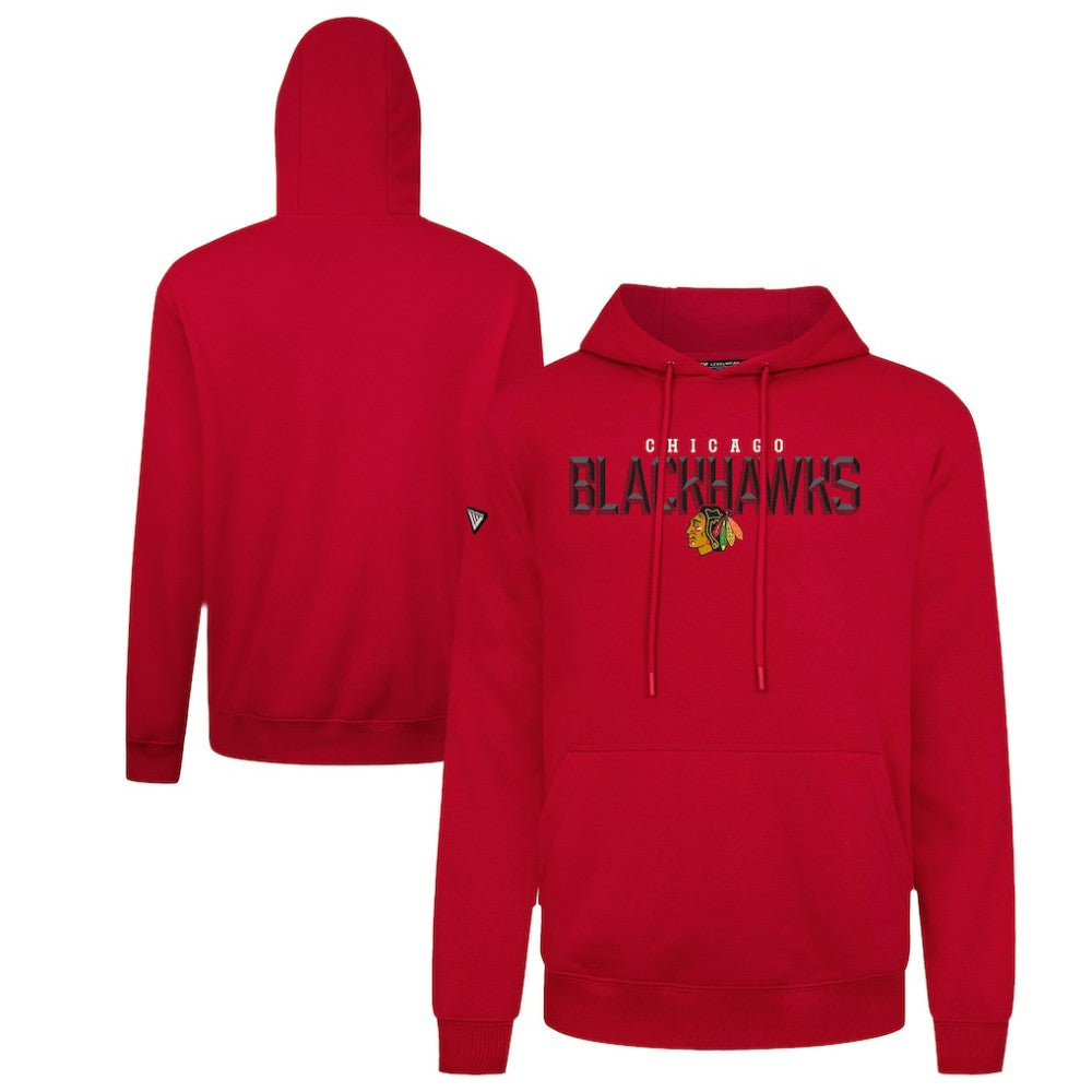Chicago Blackhawks Levelwear Podium Carve Pullover Hoodie