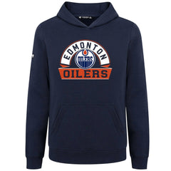 Edmonton Oilers Levelwear Youth Podium Banner Arch Pullover Hoodie