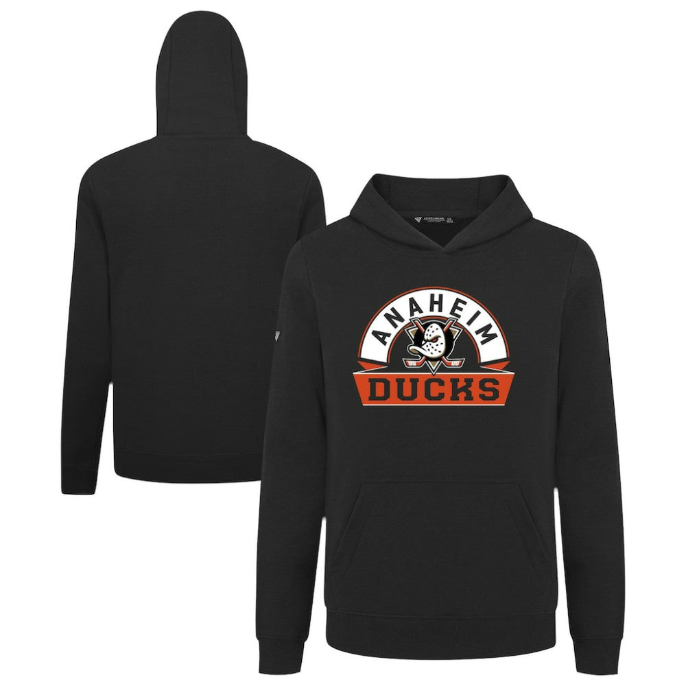 Anaheim Ducks Levelwear Youth Podium Banner Arch Pullover Hoodie