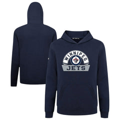 Winnipeg Jets Levelwear Youth Podium Banner Arch Pullover Hoodie