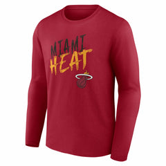 Miami Heat Hustle Custom Long Sleeve T-Shirt - Red sale