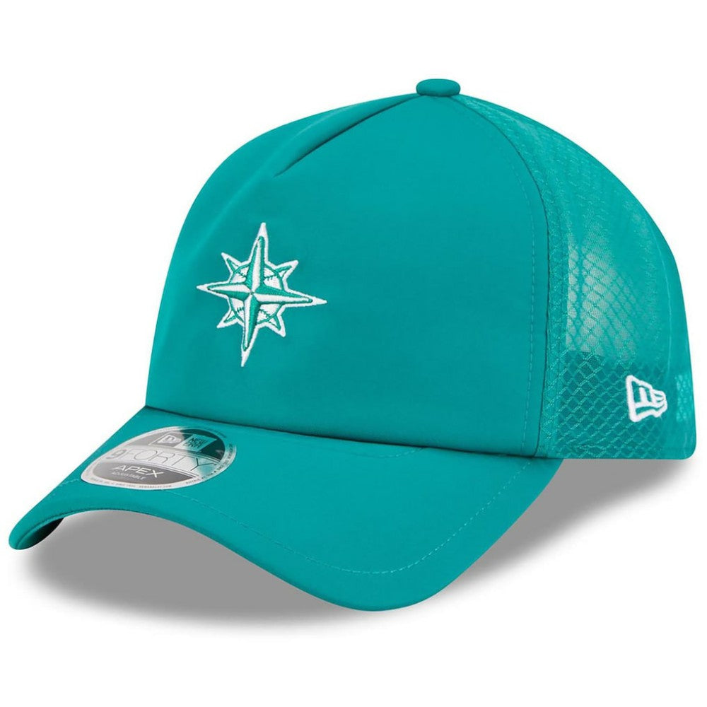 Seattle Mariners 2026 Batting Practice Alternate Apex 9FORTY Adjustable Hat - Teal | New Era