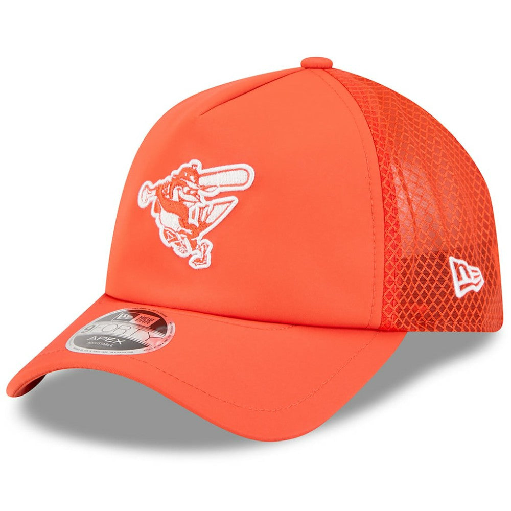 Baltimore Orioles 2026 Batting Practice Alternate Apex 9FORTY Adjustable Hat - Orange | New Era