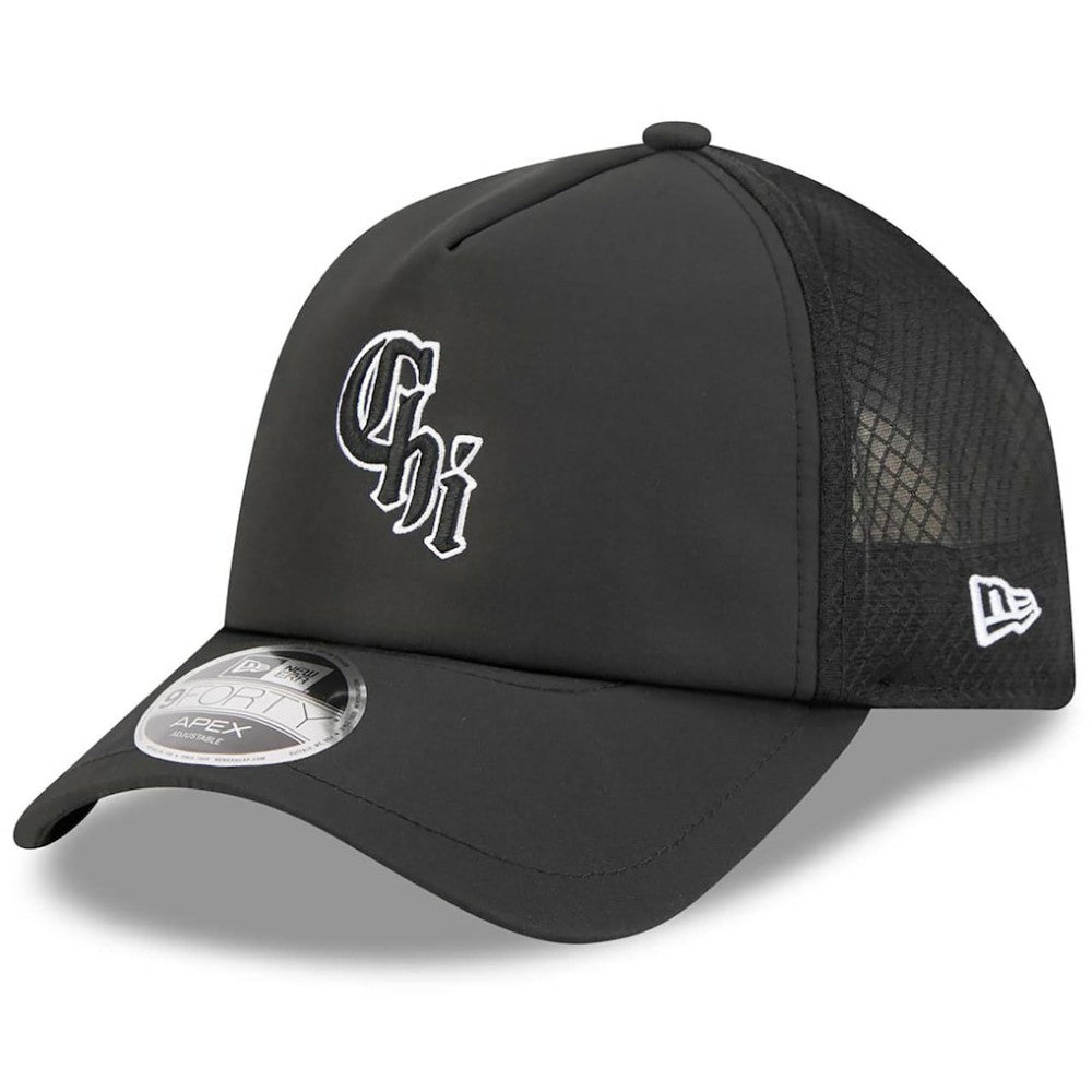 Chicago White Sox 2026 Batting Practice Alternate Apex 9FORTY Adjustable Hat - Black | New Era