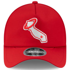 Los Angeles Angels 2026 Batting Practice Alternate Apex 9FORTY Adjustable Hat - Red | New Era