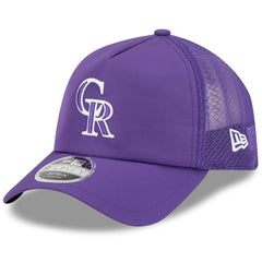 Colorado Rockies 2026 Batting Practice Apex 9FORTY Adjustable Trucker Hat - Purple | New Era