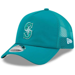 Seattle Mariners 2026 Batting Practice Apex 9FORTY Adjustable Trucker Hat - Teal | New Era
