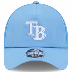 Tampa Bay Rays 2026 Batting Practice Apex 9FORTY Adjustable Trucker Hat - Light Blue | New Era