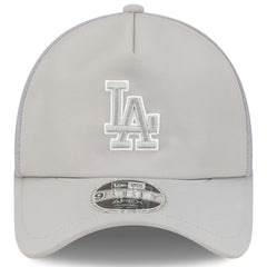 Los Angeles Dodgers 2026 Batting Practice Apex 9FORTY Adjustable Trucker Hat - Gray | New Era