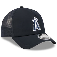 Los Angeles Angels 2026 Batting Practice Apex 9FORTY Adjustable Trucker Hat - Navy | New Era