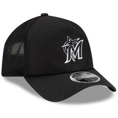 Miami Marlins 2026 Batting Practice Apex 9FORTY Adjustable Trucker Hat - Black | New Era