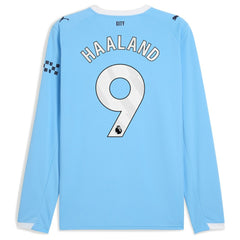 Erling Haaland Manchester City 2025/26 Home Replica Long Sleeve Player Jersey / Soccer Hot sale