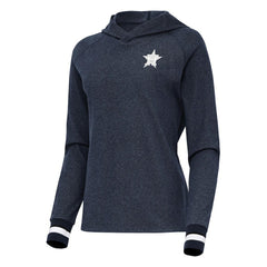 Houston Astros Antigua Women's Trek Pullover Hoodie - Heather Navy
