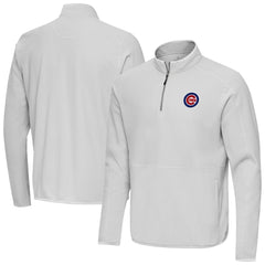 Chicago Cubs Antigua Step Up Quarter-Zip Pullover - Gray