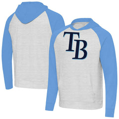 Tampa Bay Rays Antigua Urgent Pullover Hoodie - Powder Blue/Gray