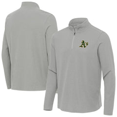 Athletics Antigua Sync Tri-Blend Quarter-Zip Pullover - Heather Gray