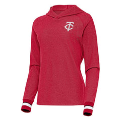 Minnesota Twins Antigua Women's Trek Pullover Hoodie - Red