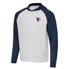 Cleveland Guardians Antigua Urgent Pullover Hoodie - Heather Navy/Gray