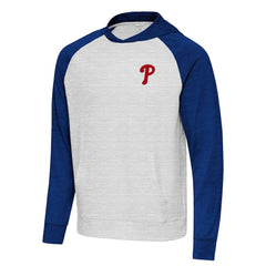 Philadelphia Phillies Antigua Urgent Pullover Hoodie - Royal/Gray