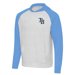Tampa Bay Rays Antigua Urgent Pullover Hoodie - Powder Blue/Gray