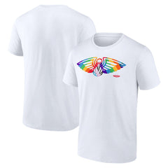 New Orleans Pelicans Team Logo Pride T-Shirt - White for sale
