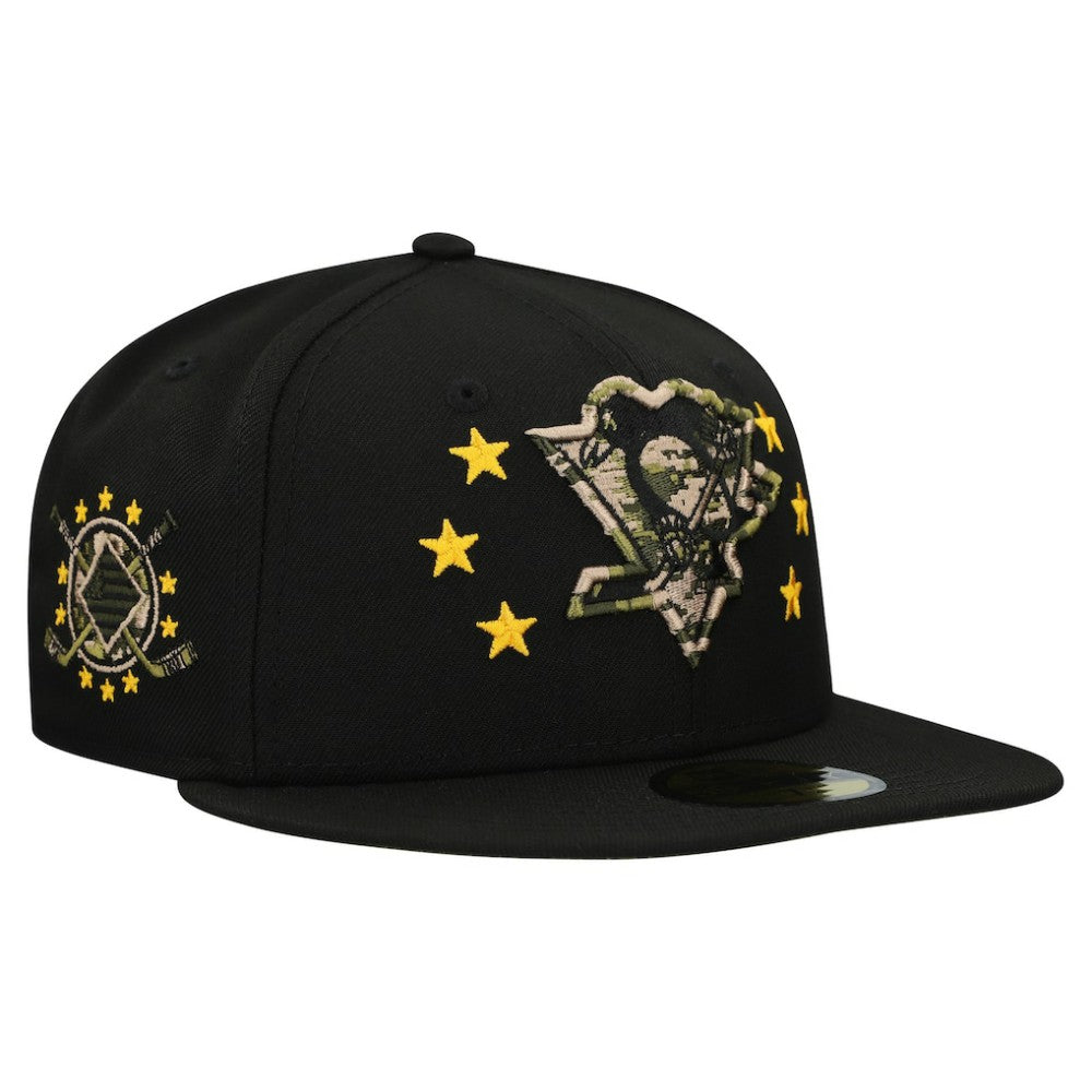 Pittsburgh Penguins New Era Military Appreciation Digital Camo Stars 59FIFTY Fitted Hat
