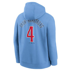 Pete Crow-Armstrong Chicago Cubs Player Name & Number Club Fleece Pullover Hoodie - Light Blue | Nike