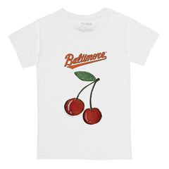 Baltimore Orioles Tiny Turnip Youth Cherries T-Shirt - White