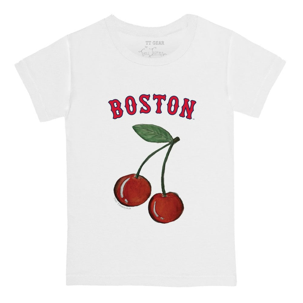 Boston Red Sox Tiny Turnip Youth Cherries T-Shirt - White