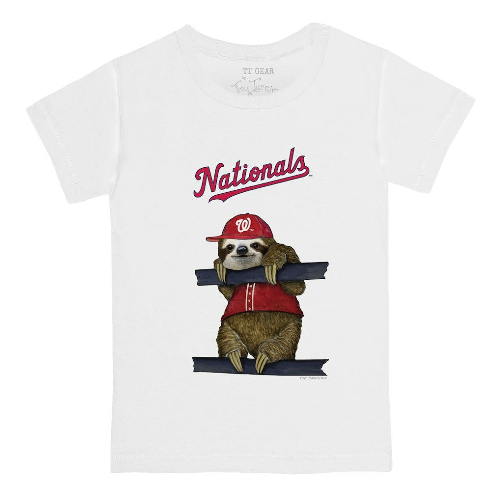Washington Nationals Tiny Turnip Youth Sloth T-Shirt - White
