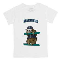 Seattle Mariners Tiny Turnip Youth Sloth T-Shirt - White