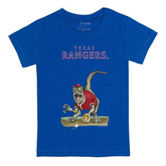 Texas Rangers Tiny Turnip Youth Velociraptor T-Shirt - Royal