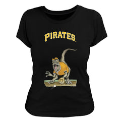 Pittsburgh Pirates Tiny Turnip Women's Velociraptor T-Shirt - Black