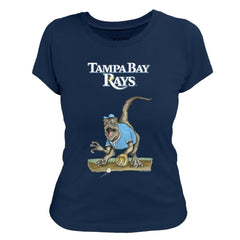 Tampa Bay Rays Tiny Turnip Women's Velociraptor T-Shirt - Navy