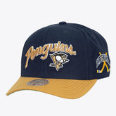 Pittsburgh Penguins Mitchell & Ness x Just Don Wave Script Pro Strapback Hat