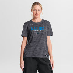 Miami Marlins Women's Authentic Collection Velocity Dri-FIT T-Shirt - Black | Nike