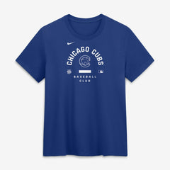 Chicago Cubs Women's Authentic Collection Early Work Tri-Blend Dri-FIT T-Shirt - Royal | Nike