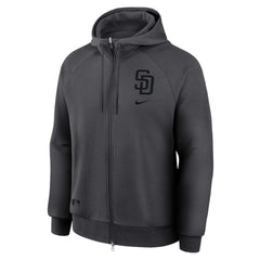 San Diego Padres Authentic Collection Player Raglan Dri-FIT Full-Zip Hoodie - Anthracite | Nike