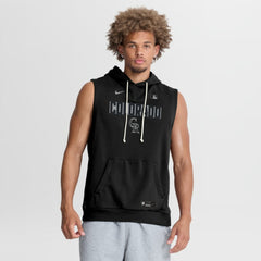 Colorado Rockies Authentic Collection Standard Issue Dri-FIT Sleeveless Hoodie - Black | Nike