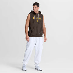 San Diego Padres Authentic Collection Standard Issue Dri-FIT Sleeveless Hoodie - Brown | Nike